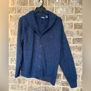 Chaps Shawl Neck Button Front Cardigan XXL Navy